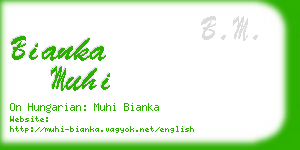 bianka muhi business card